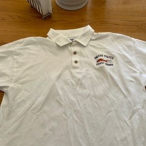United States white mens polo shirt